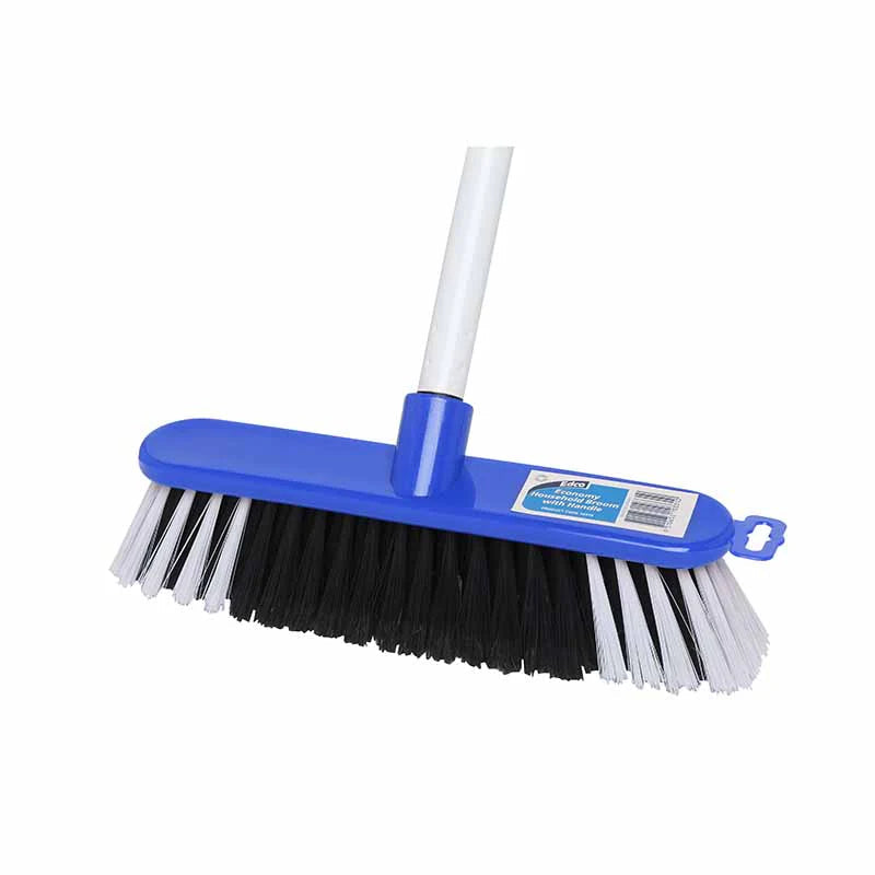 10419 EDCO BROOM - INDOOR -ECONOMY - COMPLETE - MIXED COLOURS - 30CM