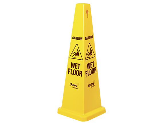 165108 OATES Cone Caution Wet Floor Sign