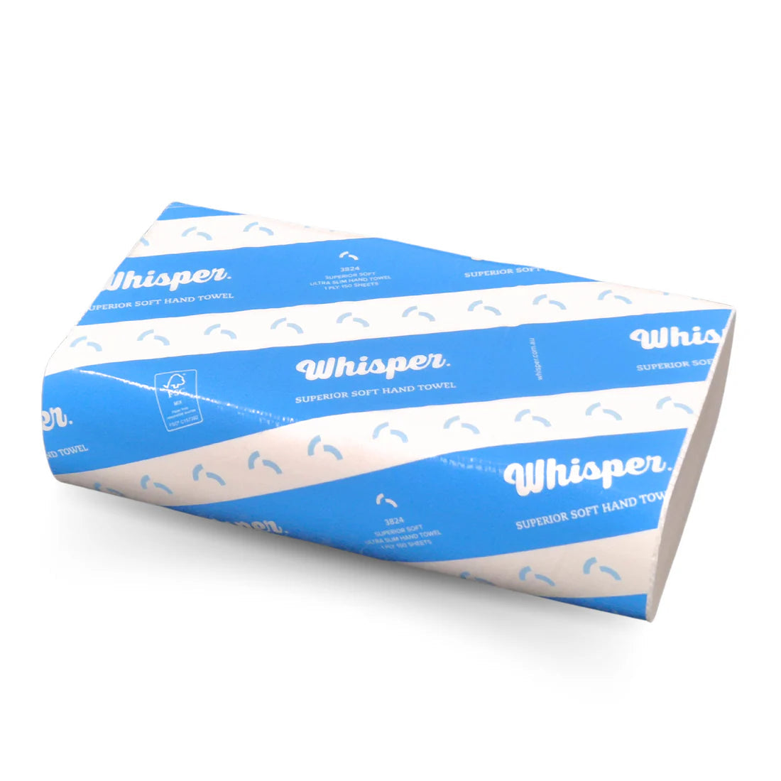 3824 WHISPER SUPERIOR SOFT ULTRA TOWEL TAD 23 X 24CM 2160/CTN