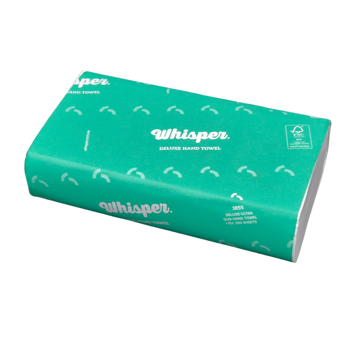 3855 Whisper Deluxe Ultra Fold Towel 23 x 24cm 4000 sheet