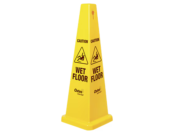 165108 OATES Cone Caution Wet Floor Sign