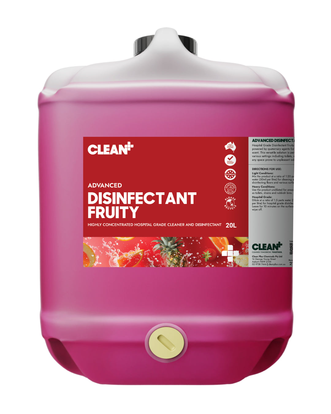 21503 CLEAN+ ADVANCED DISINFECTANT FRUITY/ 20L