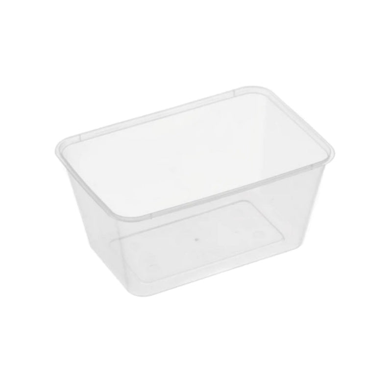 TCR1000F 1000ML FREEZER GRADE Rectangle Plastic Takeaway Food Container 500/Carton