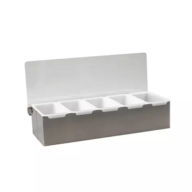 70835 5 COMPARTMENT CONDIMENT TRAY S/S OUTER
