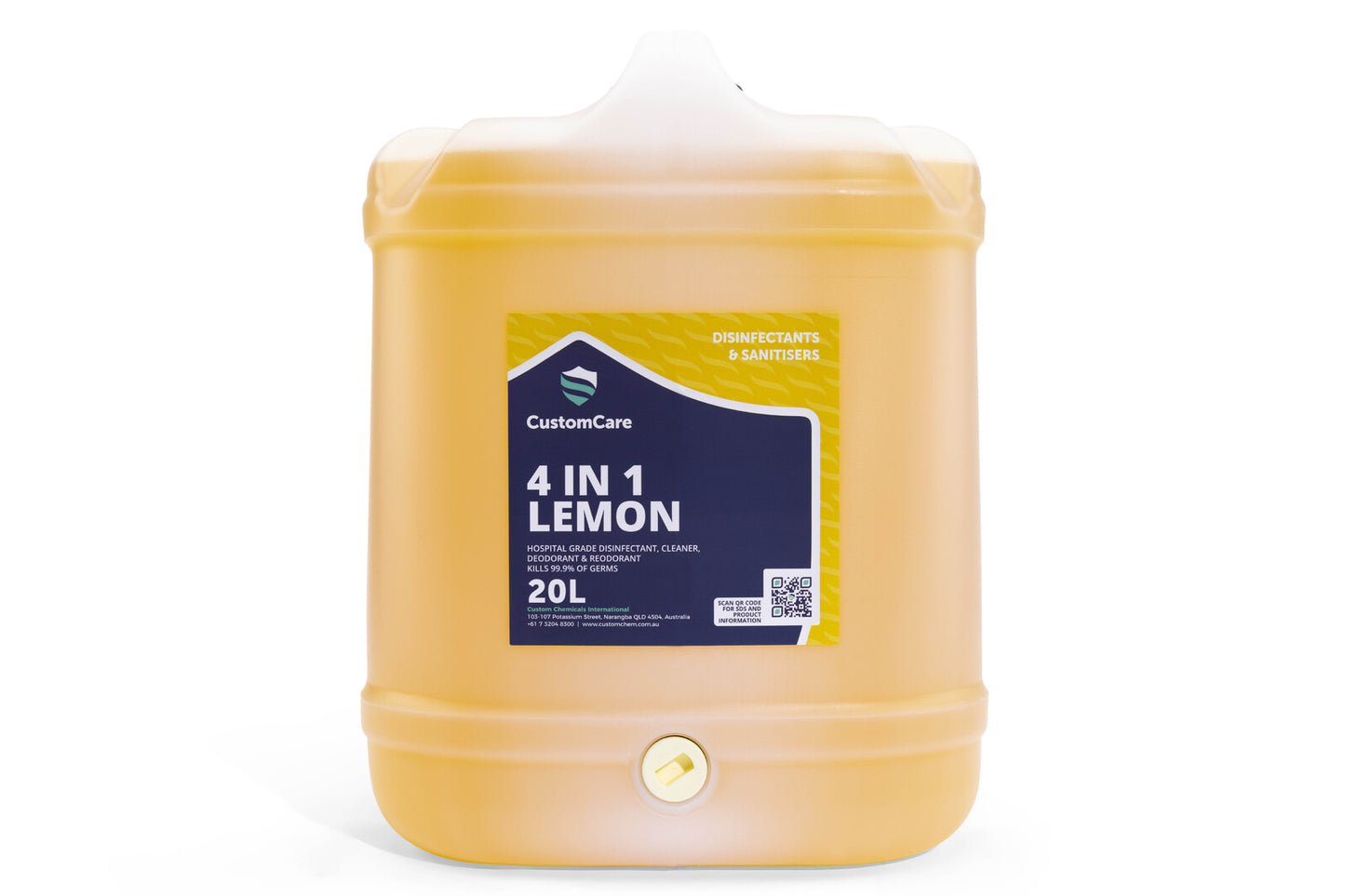 50621 Custom Care 4 in 1 Lemon Concentrated Detergent 20L