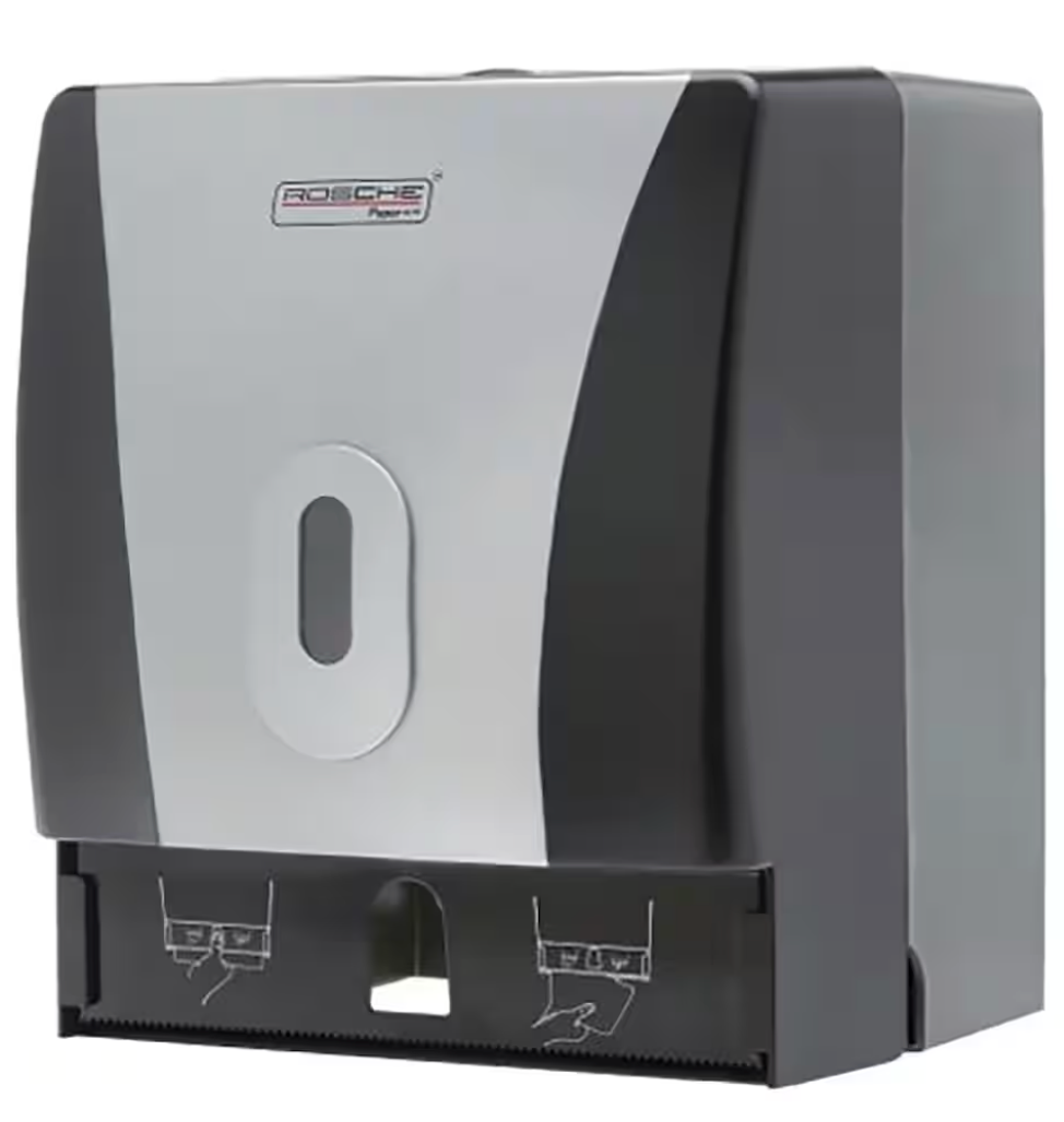 5404 ROSCHE Hand Roll Towel Dispenser - Black/Silver - 250 x 212 x 288 mm