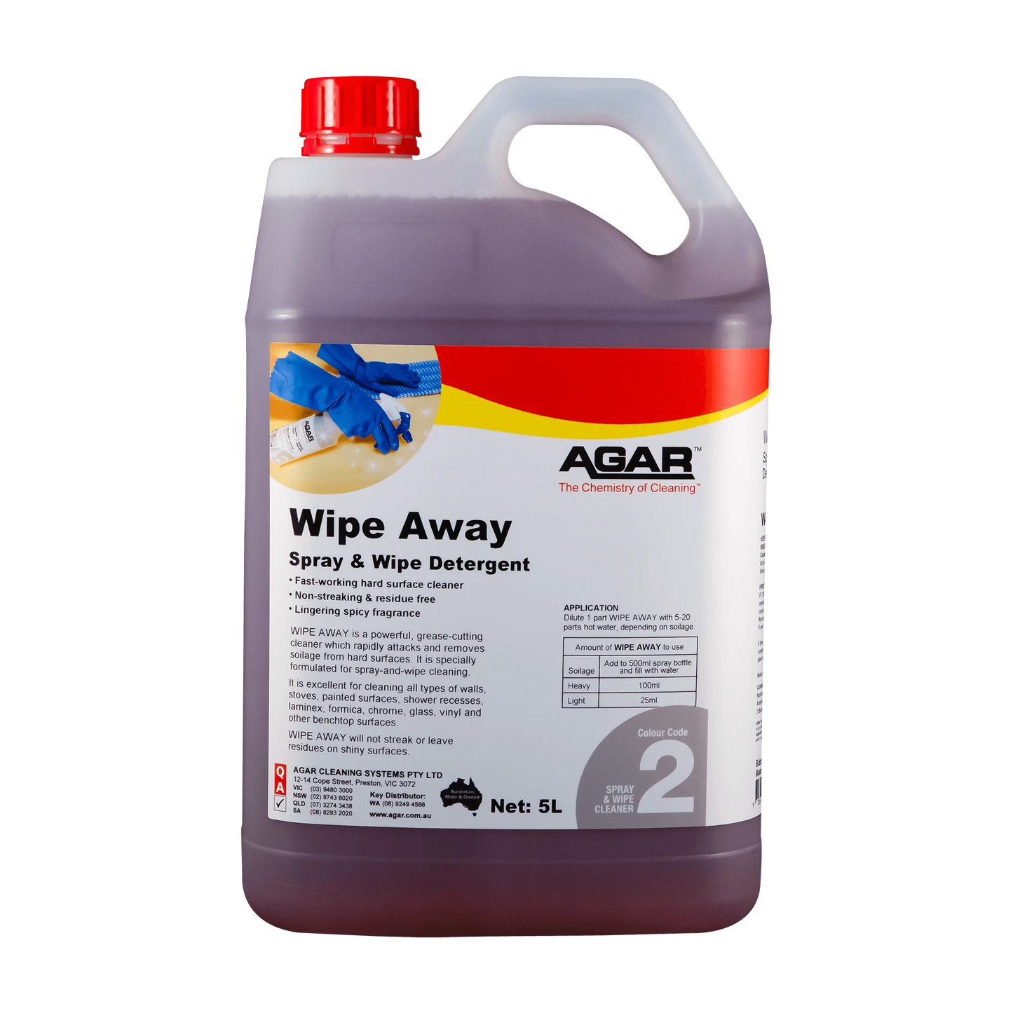 WIP5 AGAR Wipe Away 5L