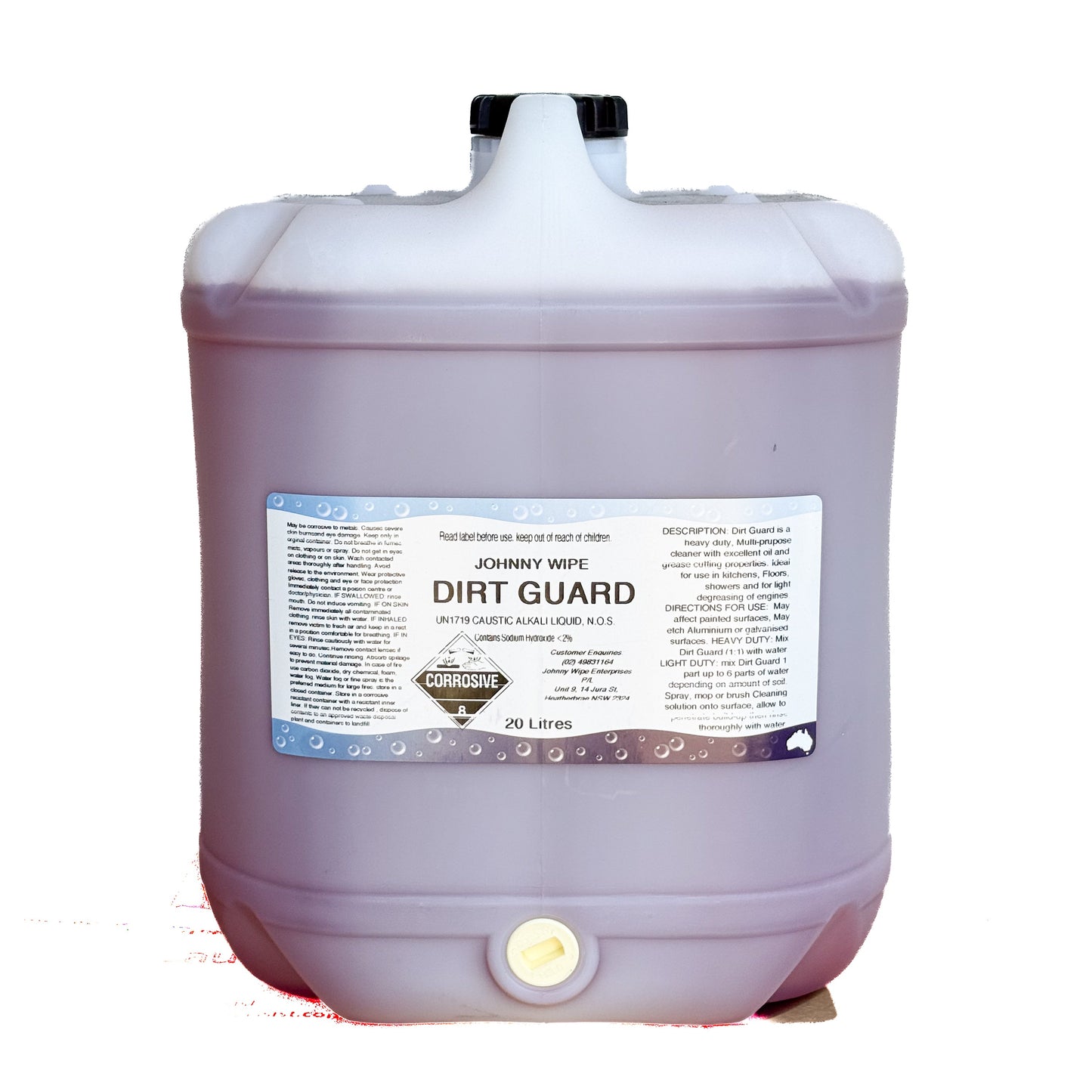 JWDIG20 JOHNNY WIPE Dirt Guard 20Lt