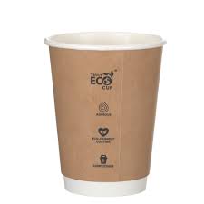 PLA-DW-KR12 Kraft Coffee Cup 12oz Double Wall Ctn 500