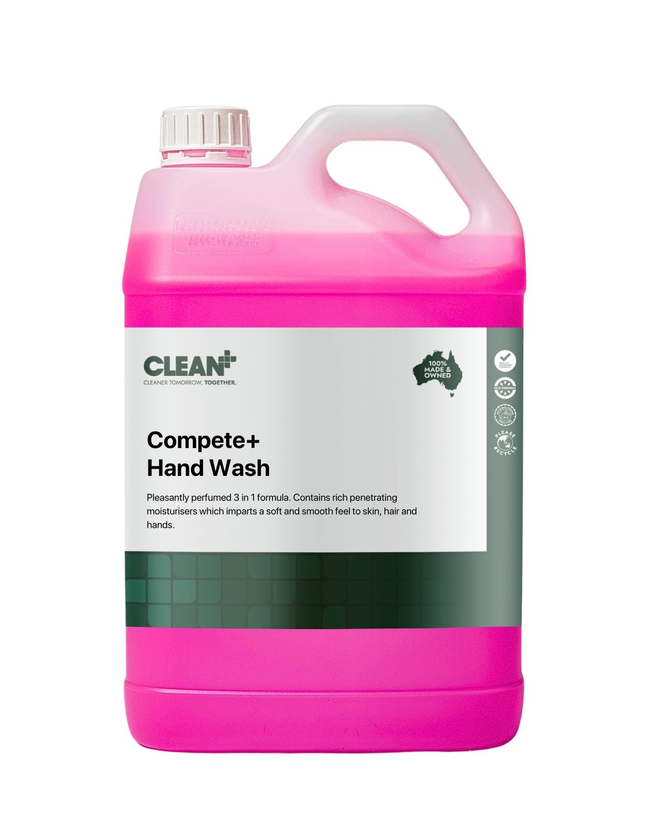 354 CLEAN+ COMPETE+ PLUS HAND WASH PINK 5L