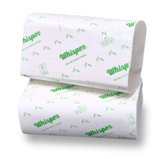 WHISPER DELUXE MULTIFOLD SLIM TOWEL 23 X 23CM 16 X 250 4000/CTN