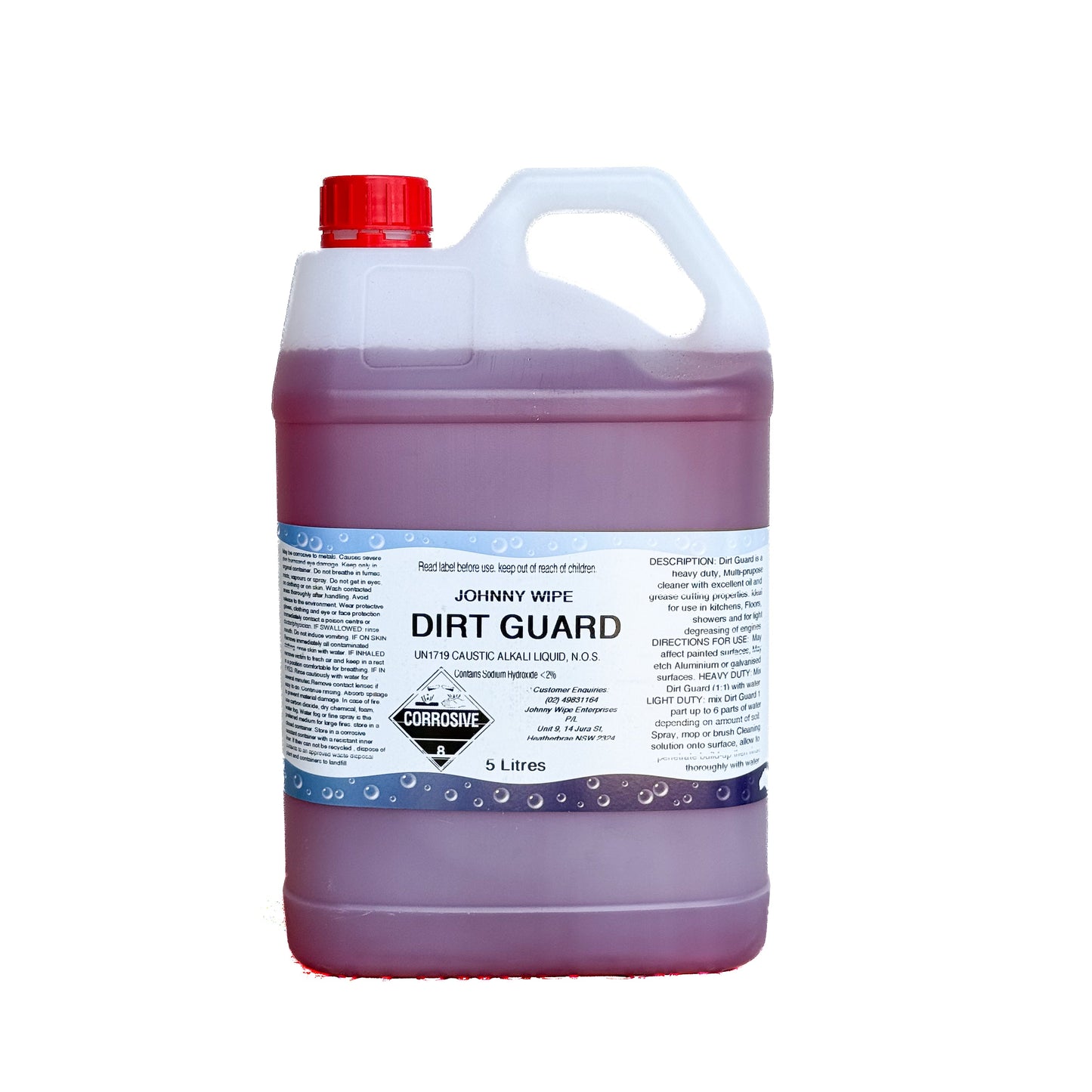 JWDIG5 JOHNNY WIPE Dirt Guard 5LT