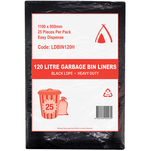 LDBIN120H HUHTAMAKI 120L Garbage Bin Liners 1100X950MM