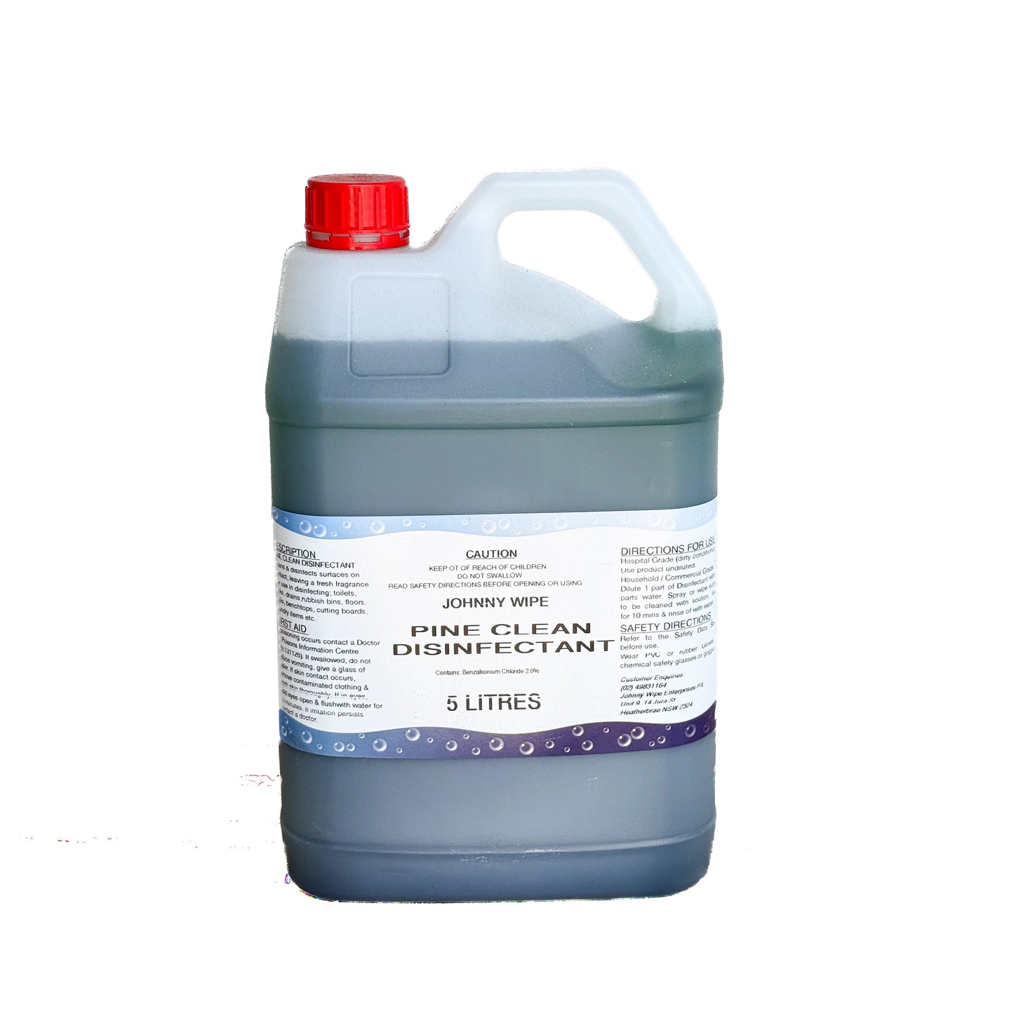 JWPCD5 JOHNNY WIPE Pine Clean Disinfectant 5Lt