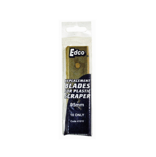 41010 EDCO REPLACEMENT BLADES FOR PLASTIC SCRAPER 95 MM  10PK (12 PKT OF 10 / CTN)