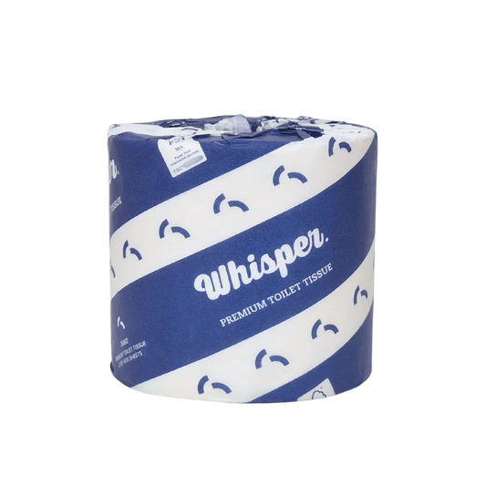 WHISPER PREMIUM 600 SHEET TOILET TISSUE 2PLY WRAPPED 48/CTN