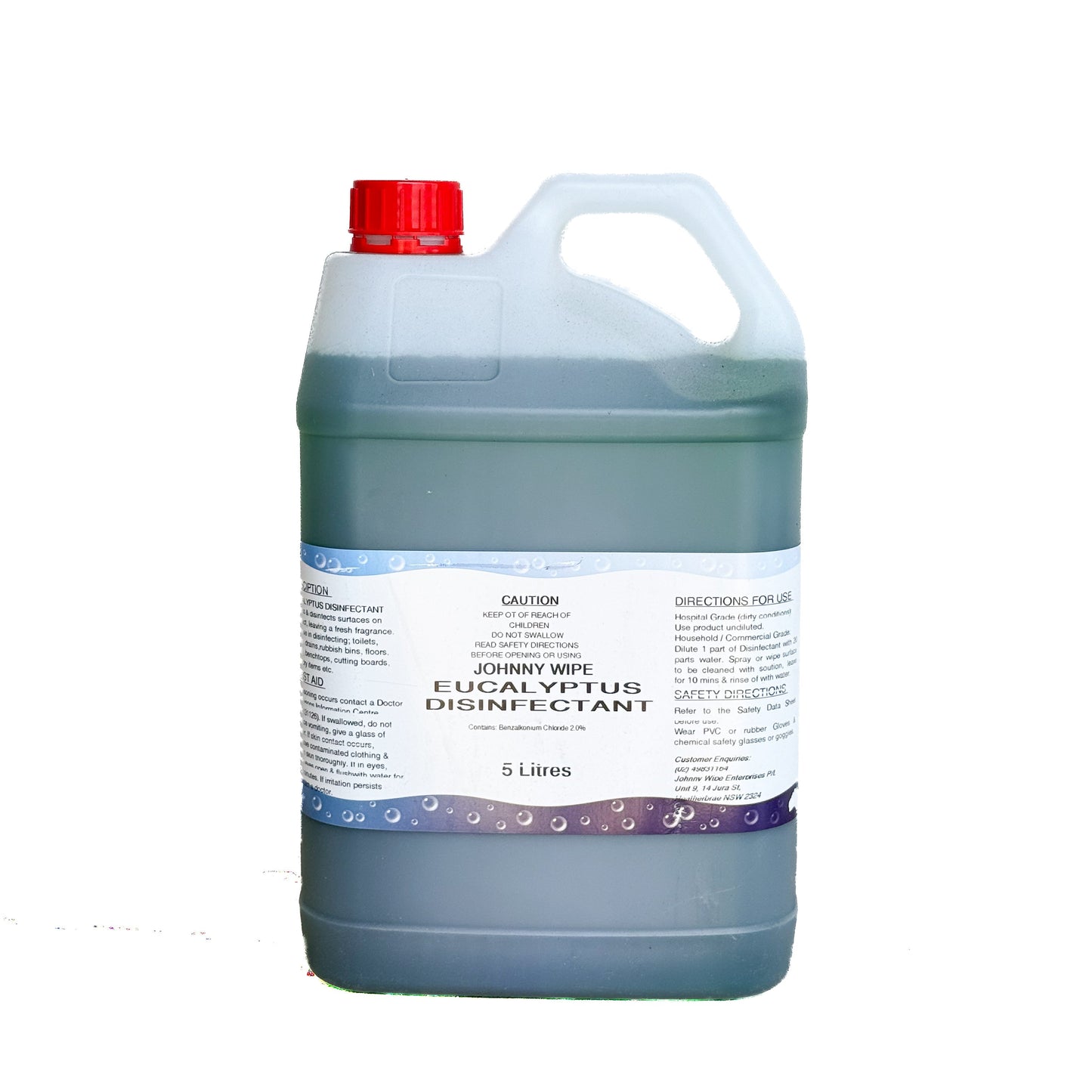 JOHNNY WIPE EUCALYPTUS DISINFECTANT 5LT JWED5