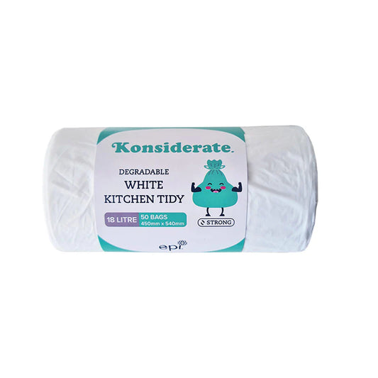 WH18 Konsiderate 18LT White Degradable Bag 20 rolls x 50 bags