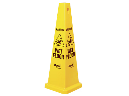 165108 OATES Cone Caution Wet Floor Sign