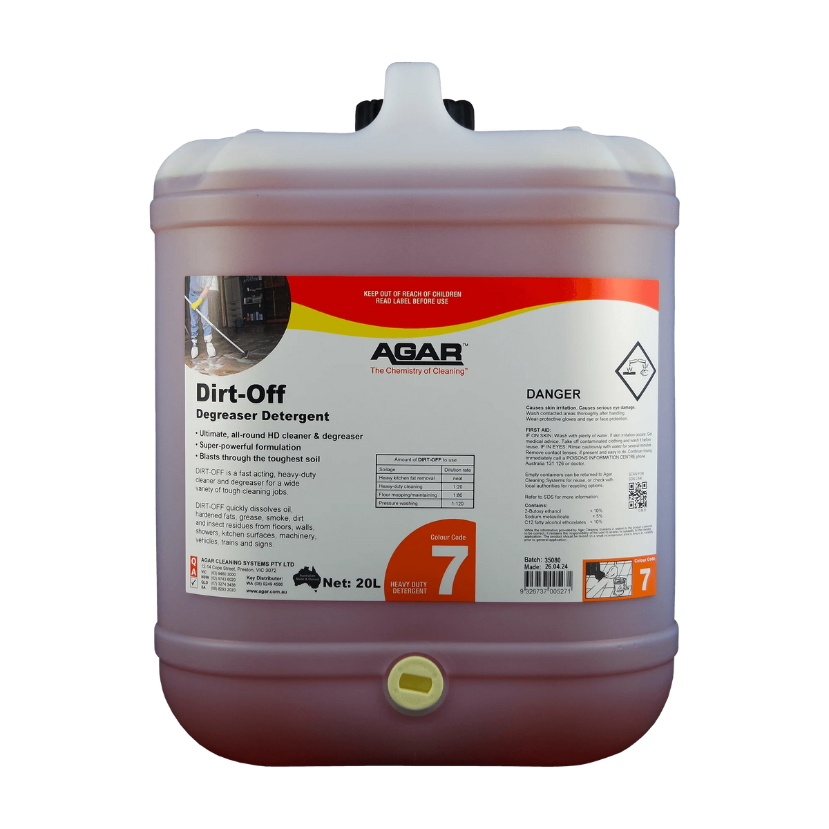 DIR20 AGAR DIRT-OFF 20L