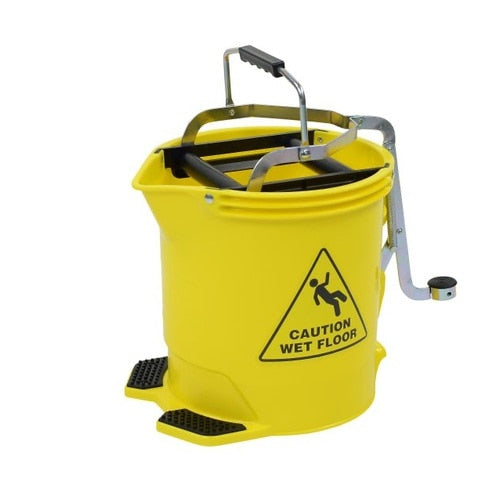 28550 EDCO 15L METAL WRINGER BUCKET - YELLOW
