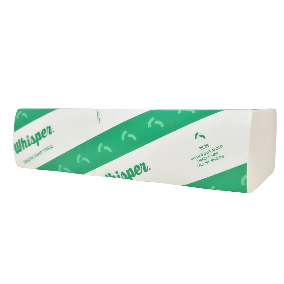 3828 WHISPER DELUXE ULTRA FOLD TOWEL  23 X 24CM 2400 SHEET/CTN