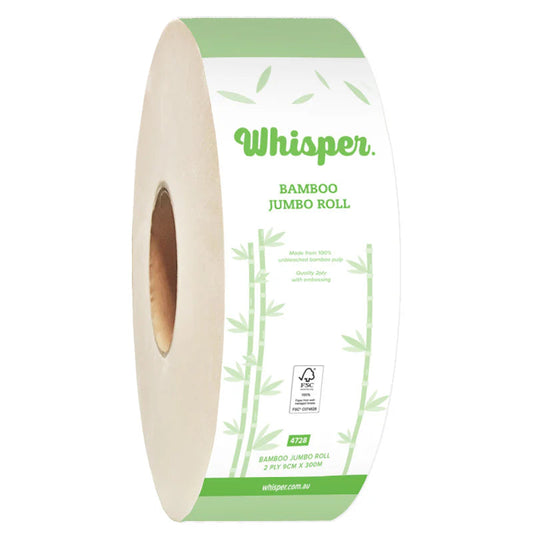 4728 WHISPER BAMBOO FSC 2PLY 230M JUMBO ROLL 8ROLL/CTN