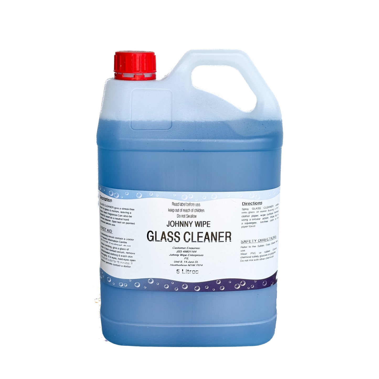 JOHNNY WIPE GLASS AND WINDOW CLEANER 5LT JWGC5