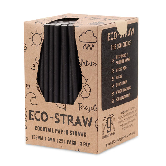 35070 Paper Straw Cocktail - All Black 2500/CTN