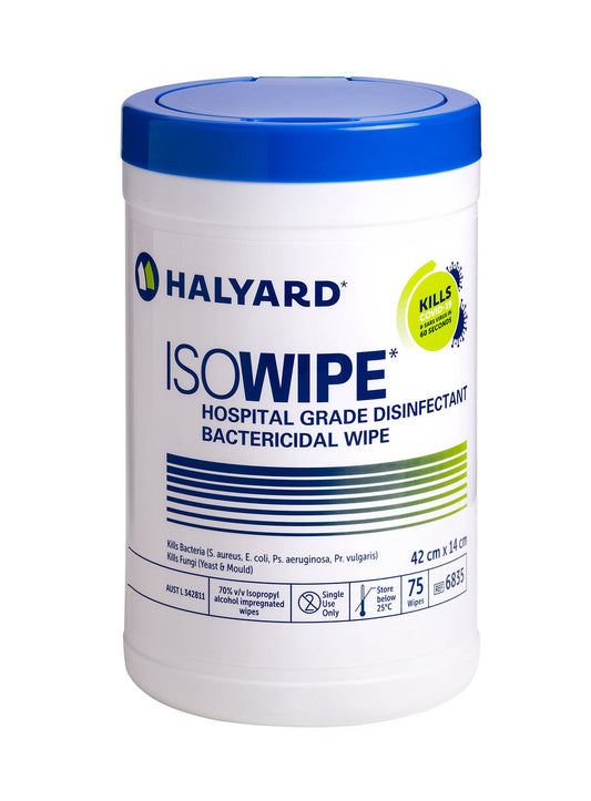 6835 Isowipes 12 x 75 wipes / Ctn 12