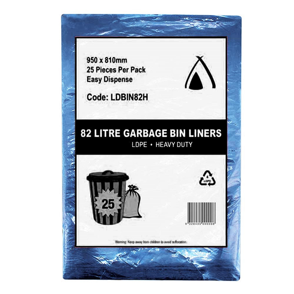 BLU82 Huhtamaki Blue Garbage Bag 82Lt H/Duty 25'S (500CTN)