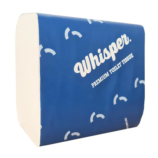 3532 WHISPER PREMIUM 2PLY INTERLEAVED TOILET TISSUE 250 SHEETS X 36 PACKS