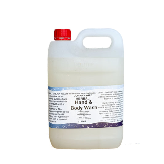 JWHBW20 JOHNNY WIPE Herbal Hand & Body Wash 20Lt