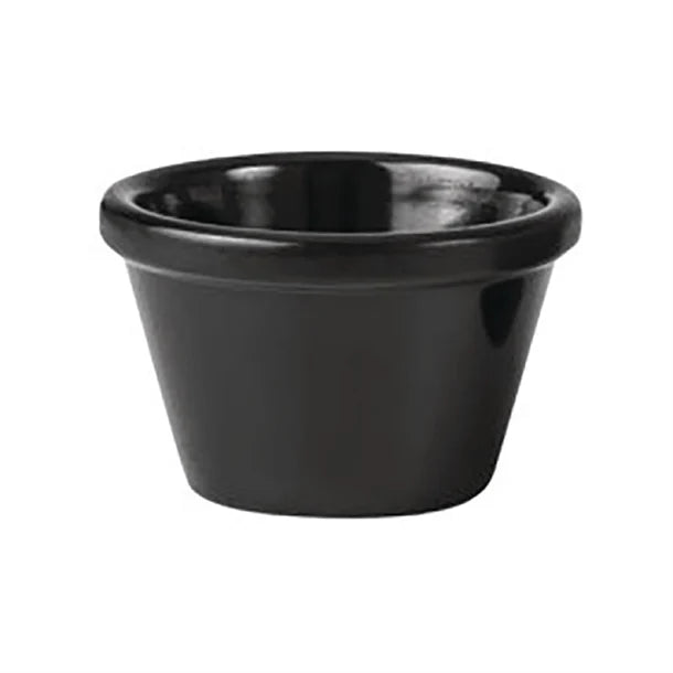 38599 RYNER Melamine RAMEKIN-63x40mm/45ml, BLACK 72 PER CTN