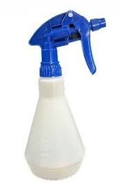 NB70B NAB Plastic Spray Bottle. 500ml. Tapered body. Blue with trigger