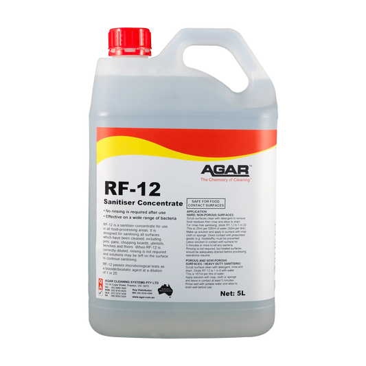 RFA5 AGAR RF-12 SANITISER 5L