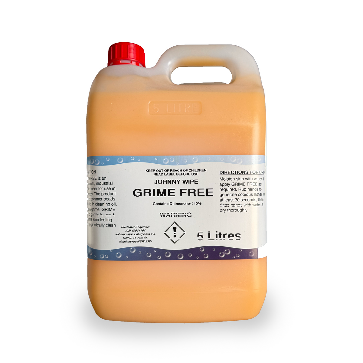 Johnny Wipe Grime Free hand wash 5L