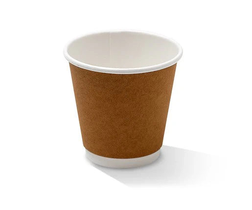 34925 8Oz Kraft Dw Coffee Cups (Uni Fit 90Mm Rim)  25/Slv 500/Ctn
