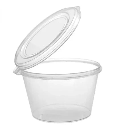 96584 100ml PP Sauce Container With Hinged Lid 50/Slv 1000/Ctn